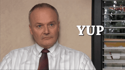 Man In Striped Shirt And Tie Saying Yup GIF