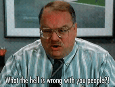 Man In Striped Shirt And Tie Talking GIF