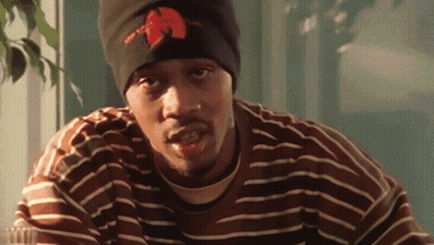 Man In Striped Shirt And Wu Tang Beanie GIF