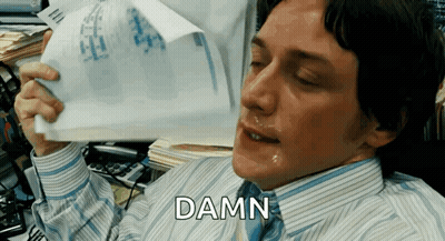 Man In Striped Shirt Holding Paper Damn GIF