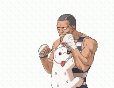 Man In Striped Shirt Holding Teddy Bear GIF