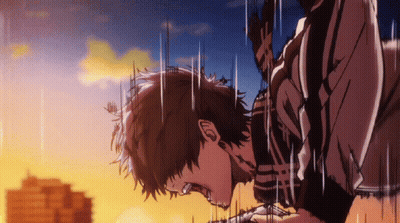 Man In Striped Shirt Laying On Back GIF