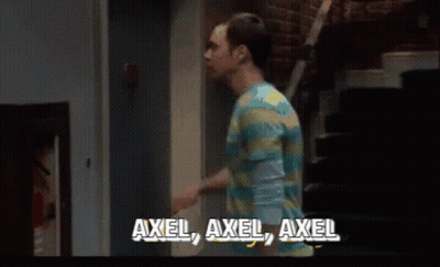 Man In Striped Shirt Saying Axel Axel Axel GIF