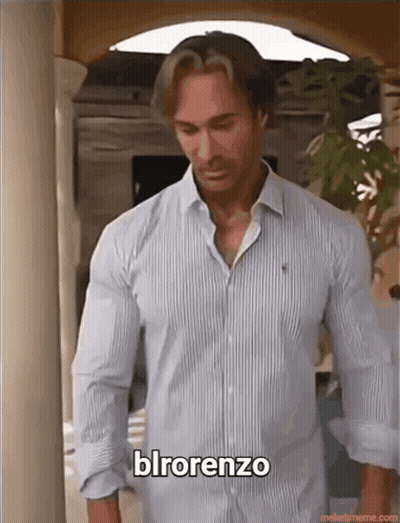 Man In Striped Shirt Saying Blerenzo By Pillar GIF
