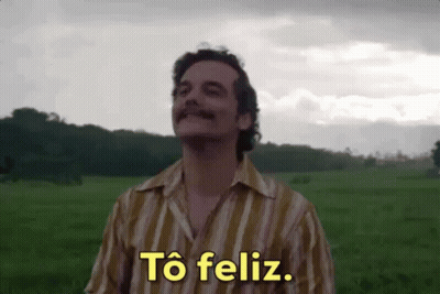 Man In Striped Shirt Saying Feliz GIF