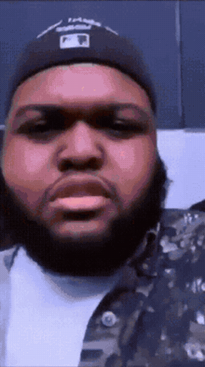 Man In Striped Shirt Saying Good Morning GIF