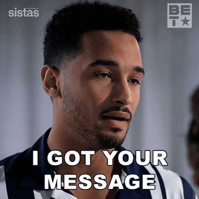 Man In Striped Shirt Saying I Got Your Message GIF