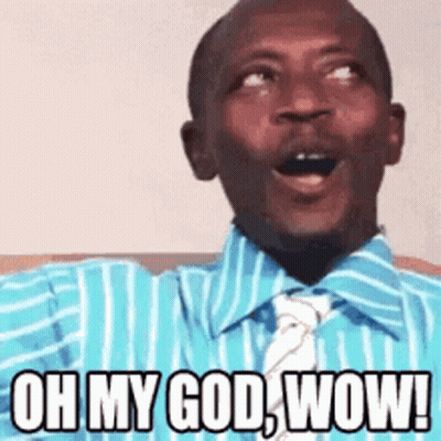 Man In Striped Shirt Saying Oh My God Wow GIF