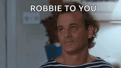 Man In Striped Shirt Saying Robbie To You GIF