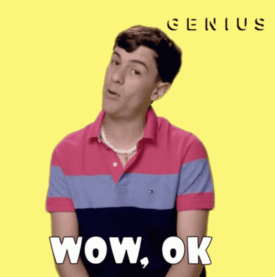 Man In Striped Shirt Saying Wow Ok GIF