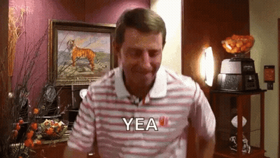 Man In Striped Shirt Saying Yea GIF
