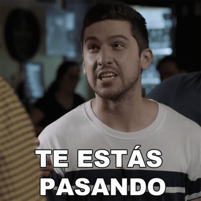 Man In Striped Shirt Says Te Estas Pasando GIF