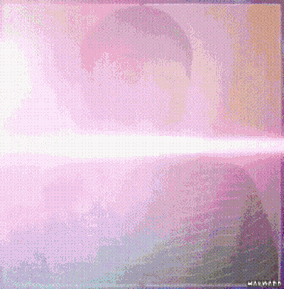 Man In Striped Shirt Smiling Pixelated Maxward GIF