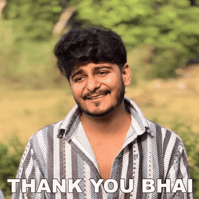 Man In Striped Shirt Smiling Saying Thank You Bhai GIF