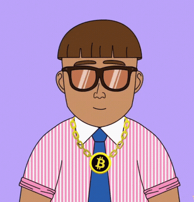Man In Striped Shirt With Gold Chain Letter B GIF