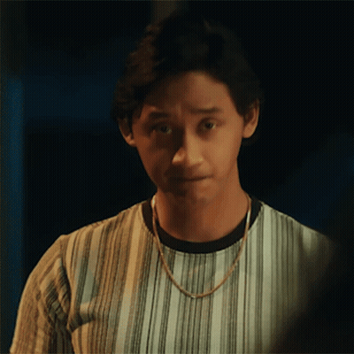 Man In Striped Shirt With Gold Chain GIF
