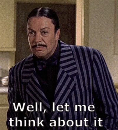 Man In Striped Suit Well Let Me Think About It GIF