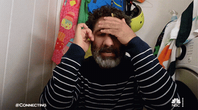 Man In Striped Sweater Saying Connecting GIF