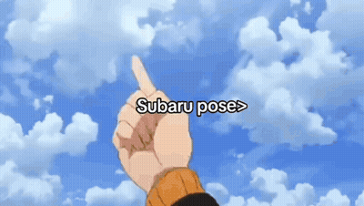Man In Subaru Pose Standing In Front Of Train GIF