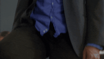 Man In Suit And Blue Shirt Making Face GIF