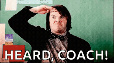 Man In Suit And Bow Tie At Blackboard Saying Heard Coach GIF