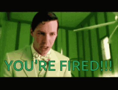 Man In Suit And Bow Tie Fired GIF