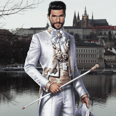 Man In Suit And Bow Tie Looking At Another Man GIF