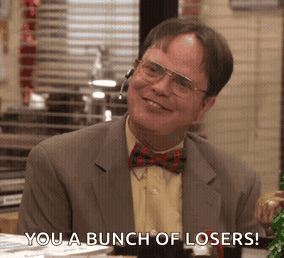 Man In Suit And Bow Tie Saying You Losers GIF