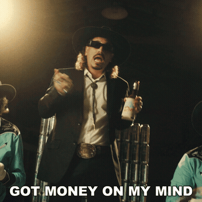 Man In Suit And Cowboy Hat Holding Bud Light GIF