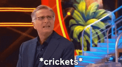 Man In Suit And Glasses Saying Crickets GIF