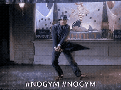Man In Suit And Hat Dancing In Rain NoGym GIF