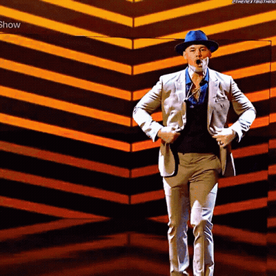 Man In Suit And Hat Dancing Show GIF