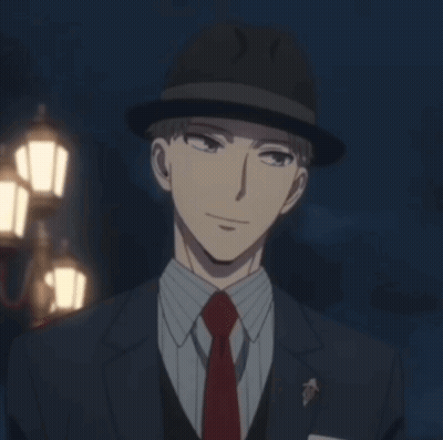 Man In Suit And Hat In Front Of Street Light GIF