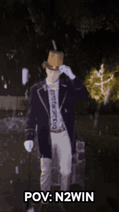 Man In Suit And Hat POV N2Win GIF