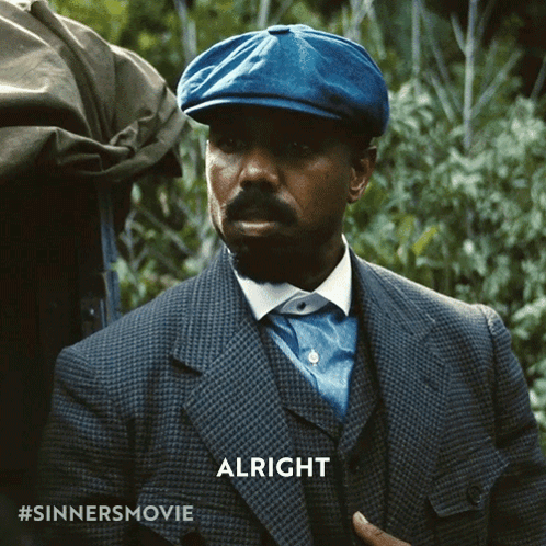 Man In Suit And Hat Says Alright GIF