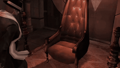 Man In Suit And Hat Sitting With Arms Outstretched GIF