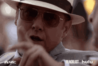 Man In Suit And Hat Talking On Cell Phone #TheBlacklist GIF