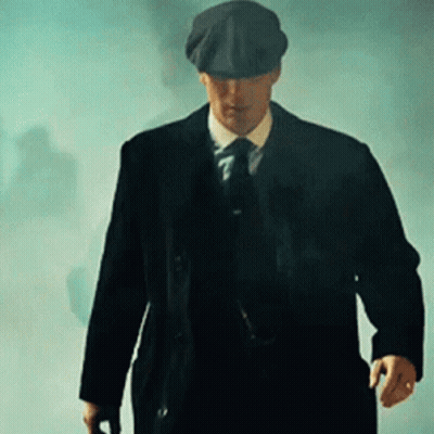 Man In Suit And Hat Walking With Cane GIF
