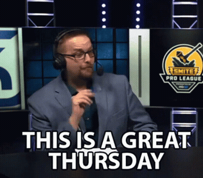 Man In Suit And Headphones Saying This Is A Great Thursday GIF