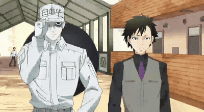 Man In Suit And Man With Hat Saying E GIF