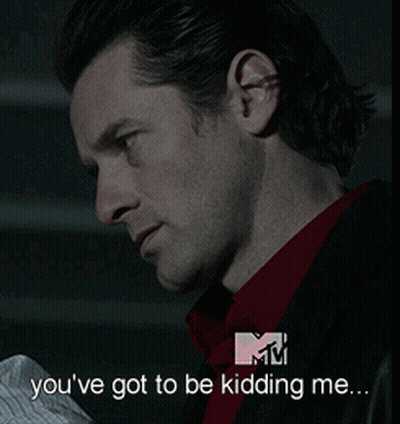 Man In Suit And Red Shirt Says You've Got To Be Kidding Me GIF