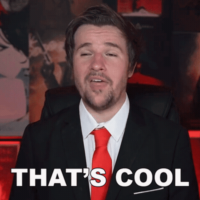 Man In Suit And Red Tie Saying That's Cool GIF