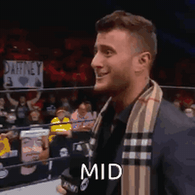 Man In Suit And Scarf Holding Microphone GIF