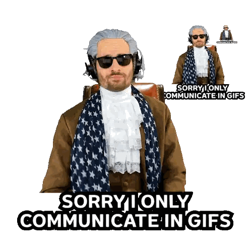 Man In Suit And Scarf Saying Sorry Sticker