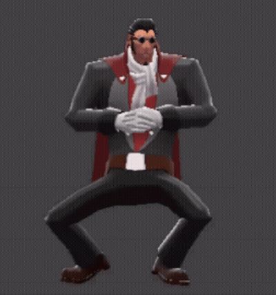Man in Suit and Scarf Squatting
