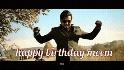 Man In Suit And Sunglasses Dancing Happy Birthday Meem GIF