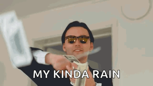 Man In Suit And Sunglasses Holding Money GIF