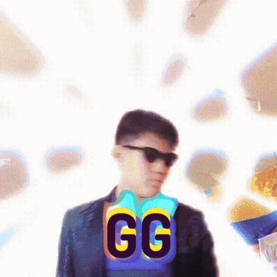 Man In Suit And Sunglasses In Front Of GG Sign GIF