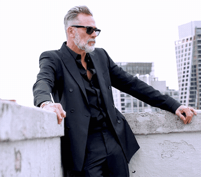 Man In Suit And Sunglasses Leaning GIF