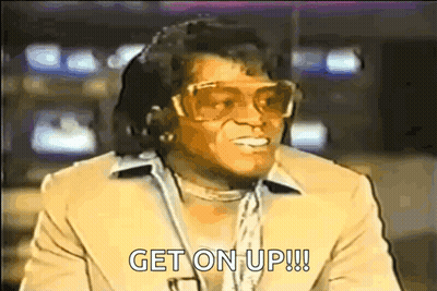 Man In Suit And Sunglasses Says Get On Up GIF